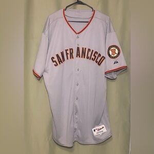Majestic  MLB San Francisco Barry Zito #75 Road Gray Jersey Mens 56